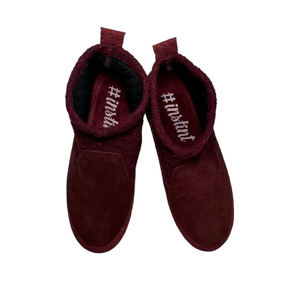 Toni Pons Gigi Booties Burgundy Suede Knit Cuff Sundance 40, US 9 - 9.5 New - Picture 5 of 7